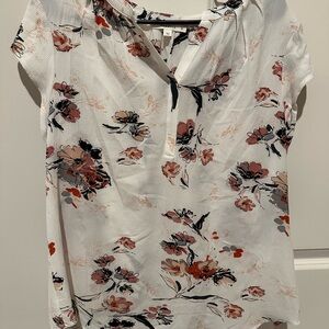 Fun 2 Fun Floral Blouse - White and Red